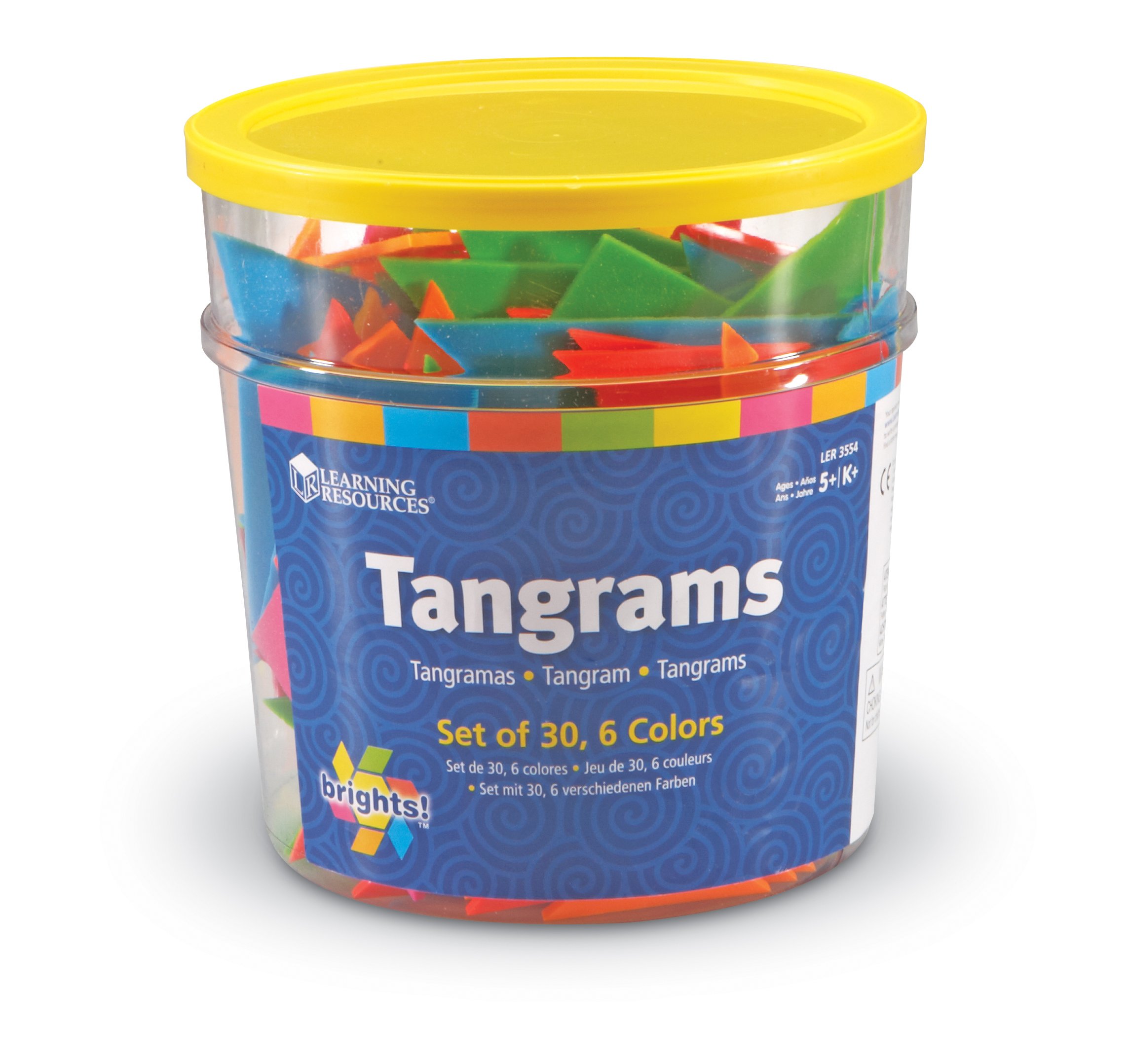 Learning ResourcesLER3554 Brights! Tangrams Class Pack,Multi-color