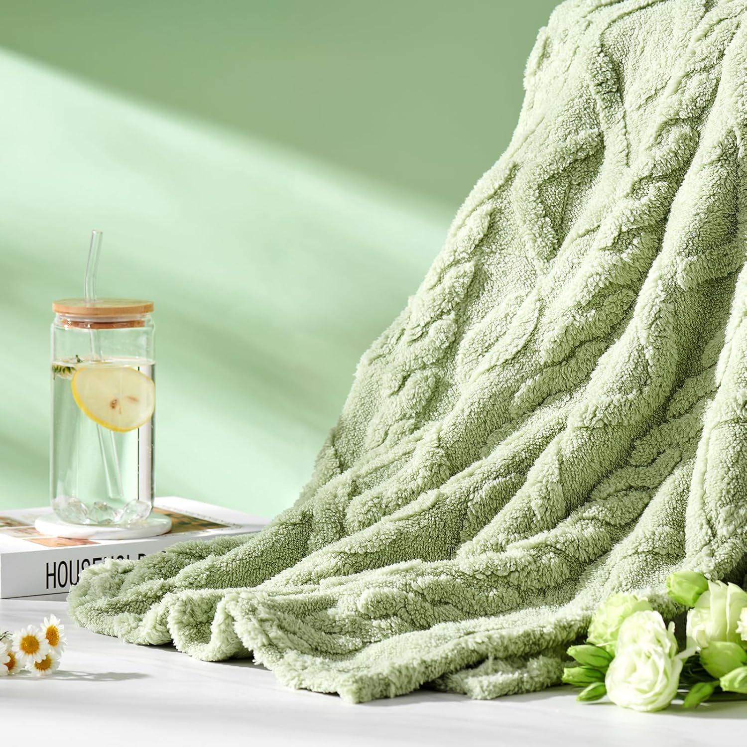 Get Well Soon Gifts for Women – 11 Pcs Self Care Spa Gift Basket with Green Blanket – Relaxing Gifts for Mom, Wife, Sister, Friends – Birthday, Christmas, Thinking of You Gift Set - Image 3