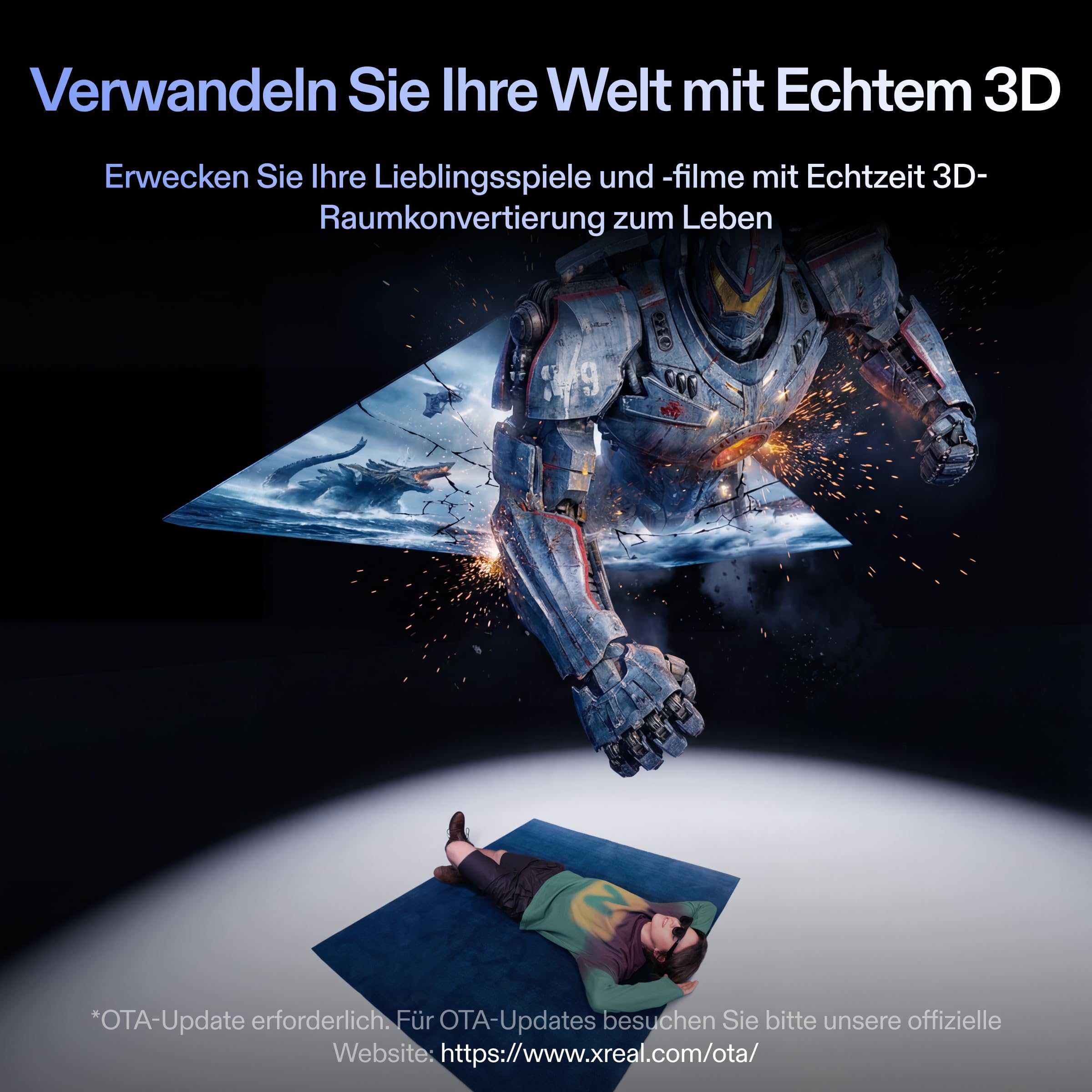 XREAL One Pro AR Brille mit X1 Chip,REAL 3D XR Brille Native 3DoF, X-Prism Optik, 57° Sichtfeld 171" 120Hz HD Display, Sound Bose AR Glass für iPhone 17/16,SteamDeck,ROG,Mac PC Android (M(IPD57–66mm))