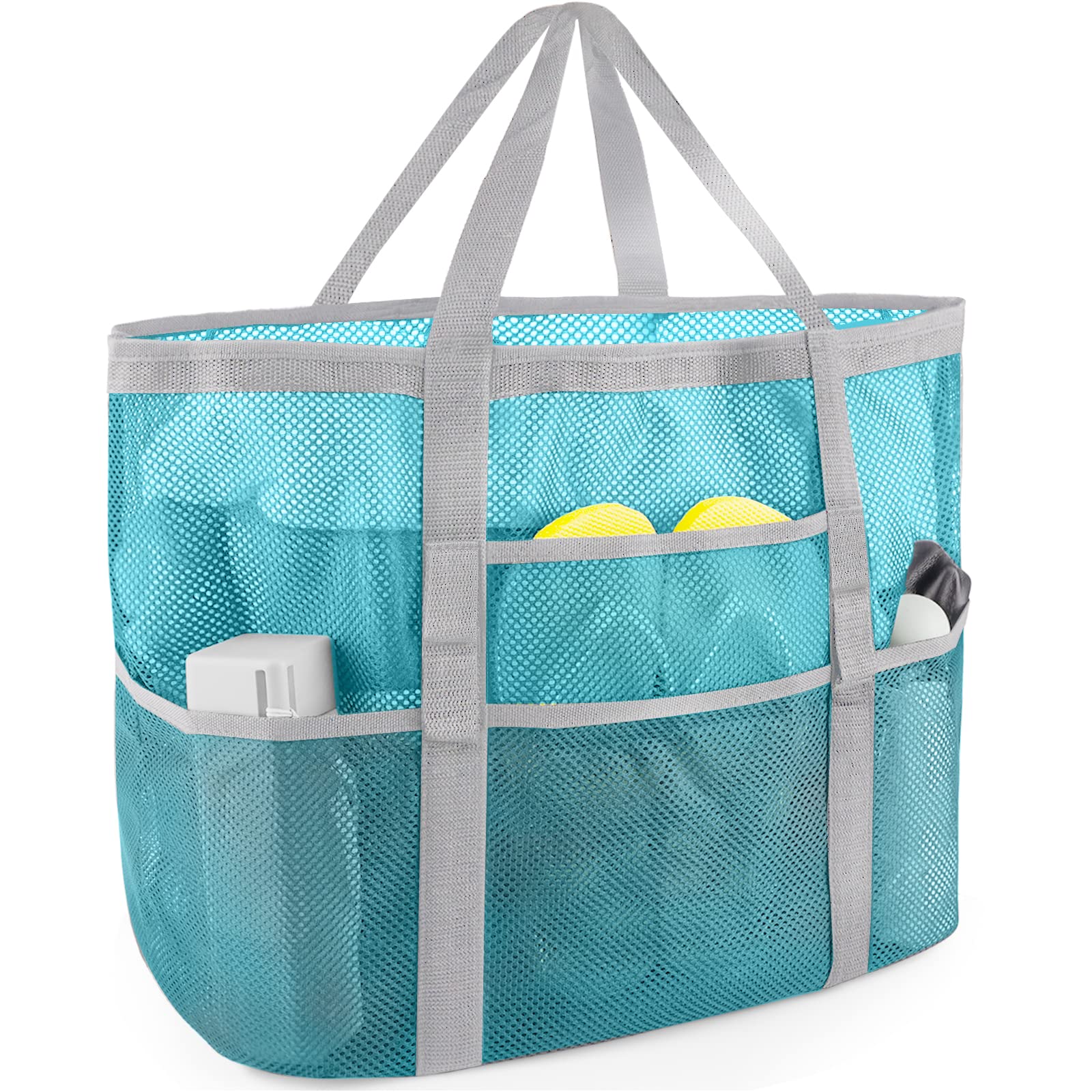 Mesh Beach Bag - Large Tote Bag for Family, Toys & Vacation Essentials
