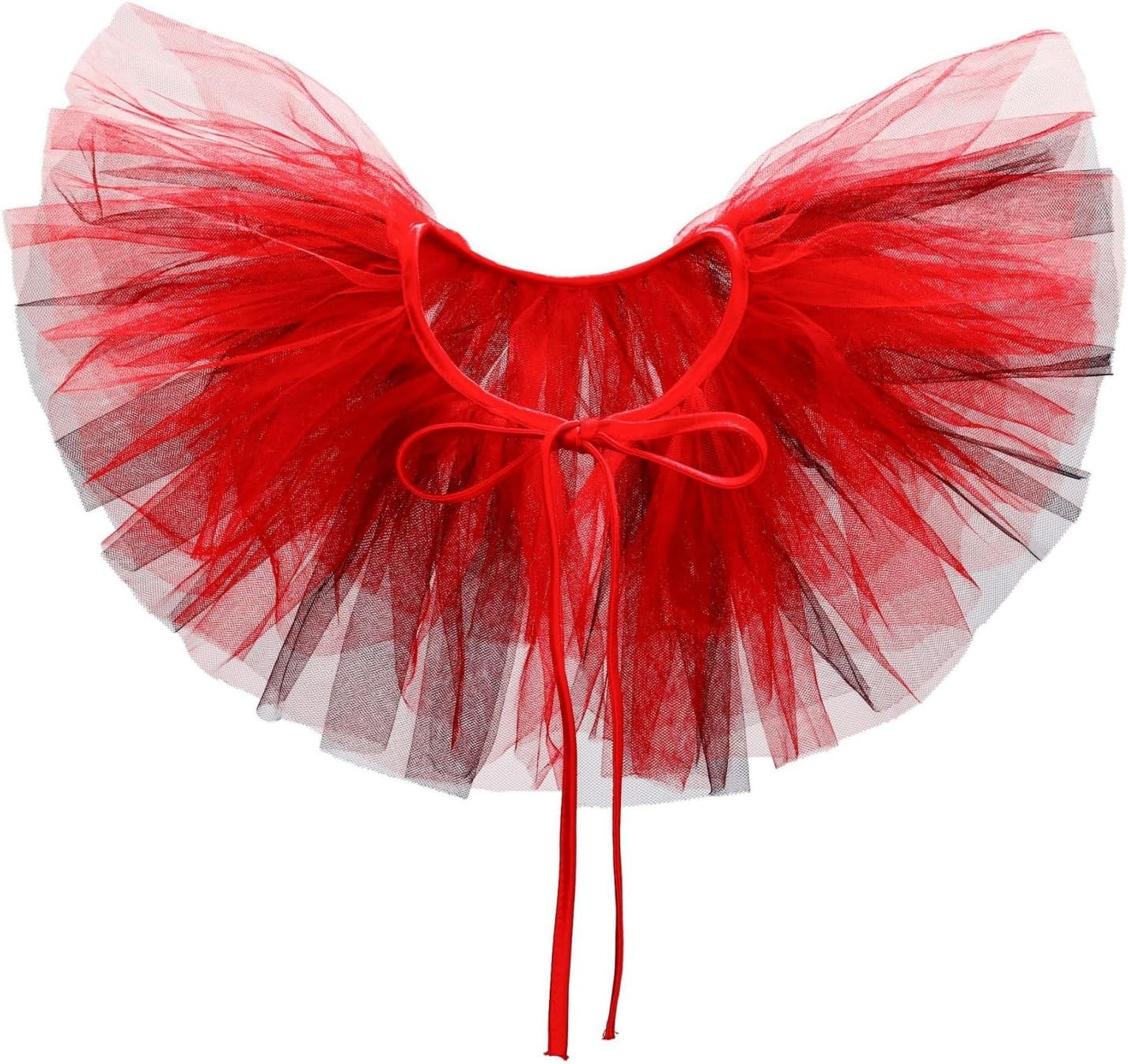 Victorian Renaissance Layered Mesh Neck Ruffle Collar Multi-Colored Clown Tulle Collar Halloween Costume Accessory