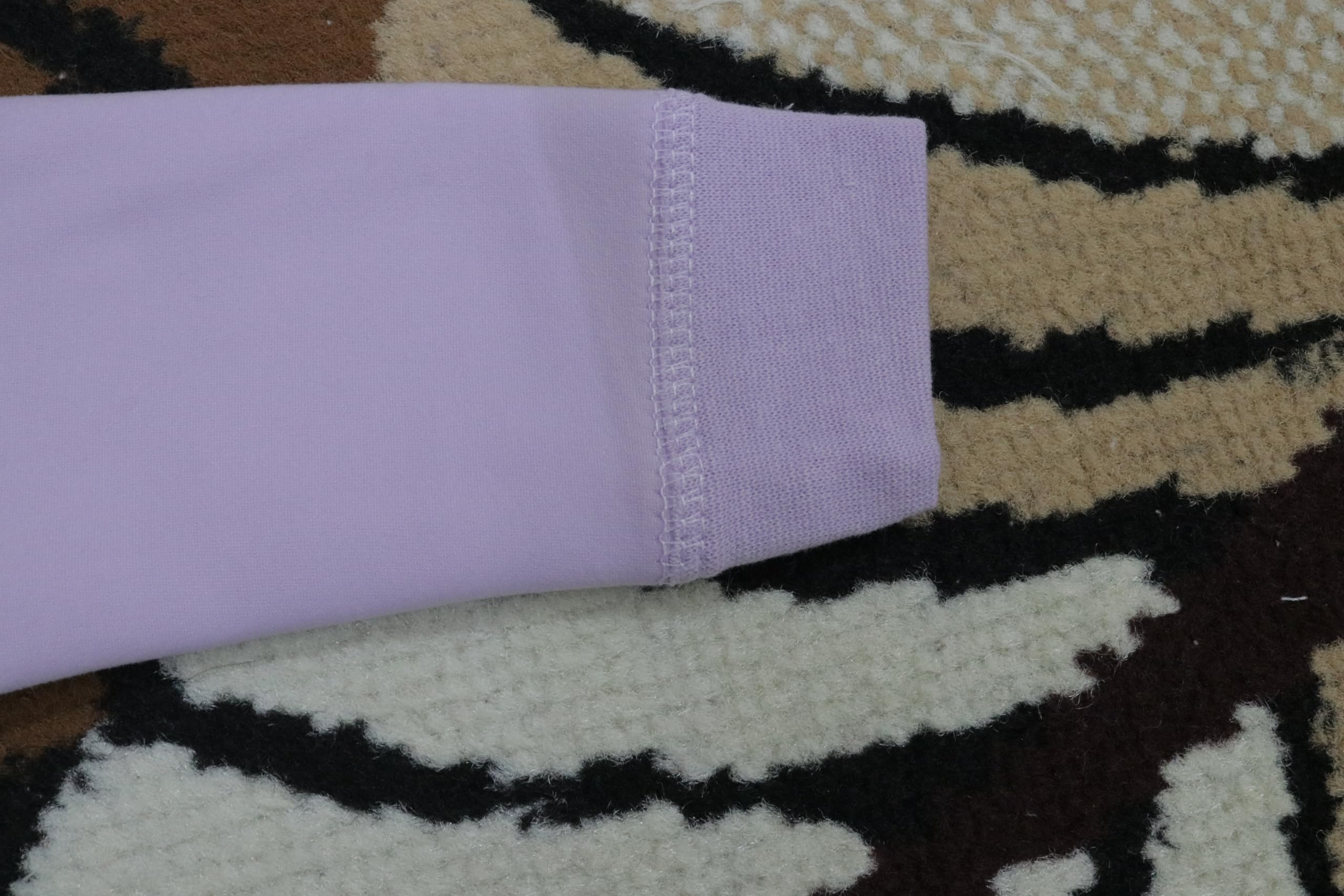 Hold Present Infant Baby Girls Winter Wear Fleece Puppy Printed Sweatshirt with Pajama Jogger (Purple, 9-12 Months) 2