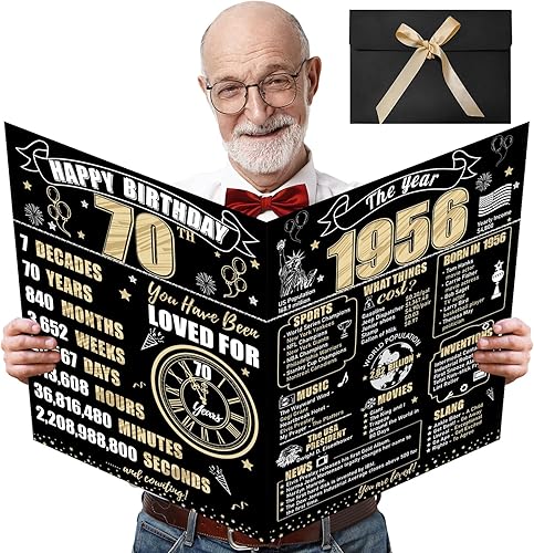 Large 70th - 70th Birthday Gifts For Him