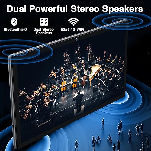 Miniatura 5 de Oangcc Tablet Android 13 Tablets 10 pulgadas 14GB RAM 128GB ROM 1TB Expandir con teclado, mouse, funda, batería de 8000mAh, Octa-Core, GPS, 5G/2.4G