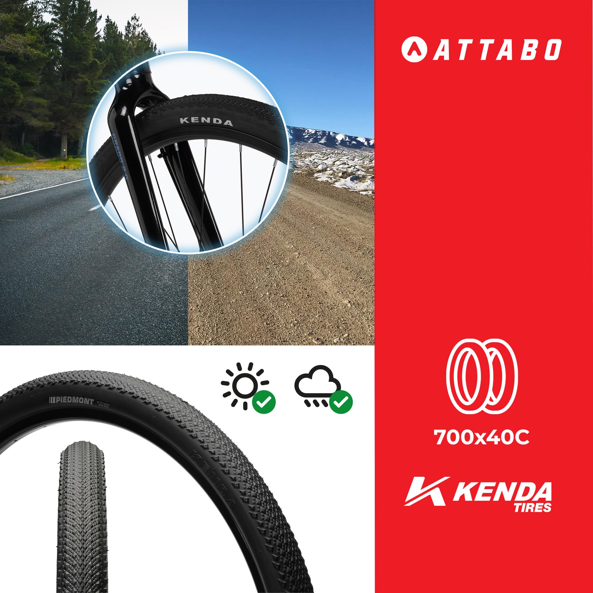 ATTABO Gravel Bike GRADO 2.0 mit Aluminiumrahmen 52-56 cm Ergonomischer Lenker Mechanische Scheibenbremse TEKTRO Fahrrad mit 28" Laufrädern mit Zubehör Verstellbarer Sattel 10-Gang Schaltgetriebe