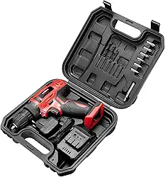 Furadeira e Parafusadeira à Bateria, Mondial, Vermelho, 12V, Bivolt - FPF-06M