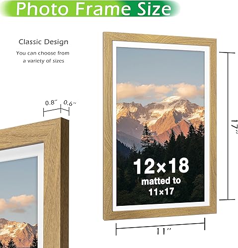 Vista 48 de FrameWorks Marco de fotos clásico de madera de 12 x 12 a 8 x 8 pulgadas, vidrio templado/blanco/paquete de 6