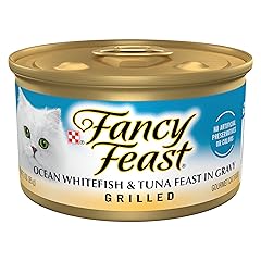Purina Fancy Feast Grilled Wet Cat Food Ocean Whitefish and Tuna Feast in Wet Cat Food Gravy - (Pack of 24) 3 oz. Cans