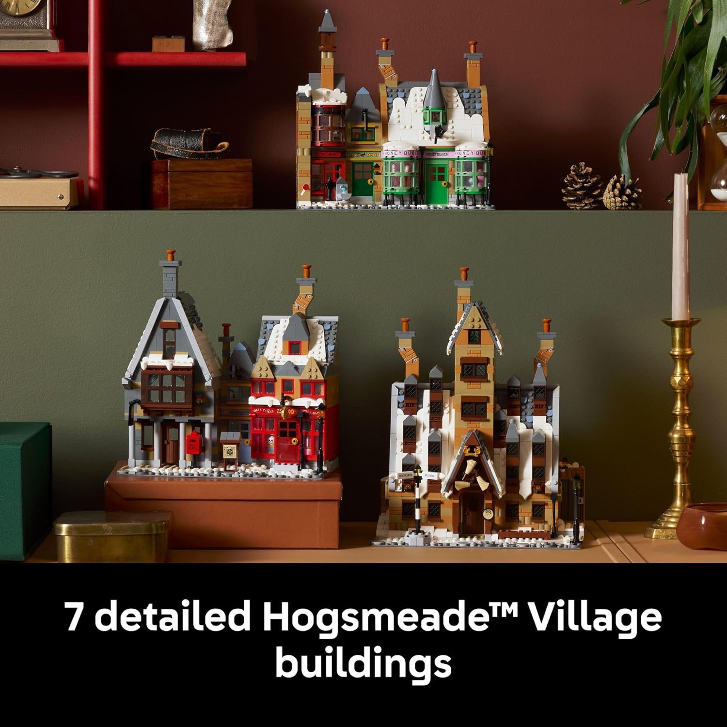 LEGO Harry Potter Hogsmeade Village – Collectors' Edition Building Set for Adults, Ages 18+ - Craft 7 Iconic Buildings - Kit Includes 12 Minifigures - Gift Idea for Birthdays and Fans - 76457