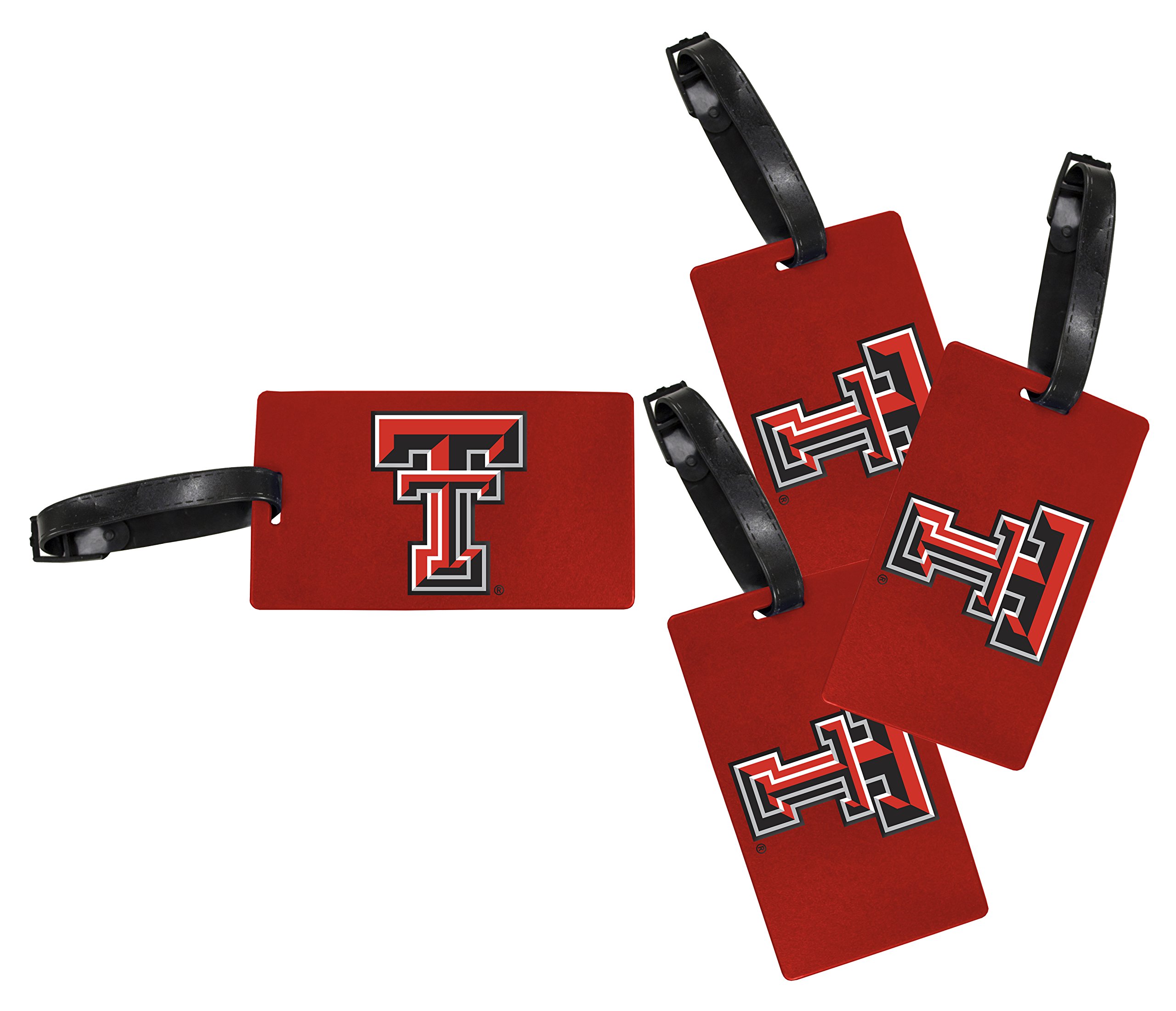 R and R Imports Texas Tech Red Raiders Luggage Tag 4-Pack Officially Licensed Collegiate Product
