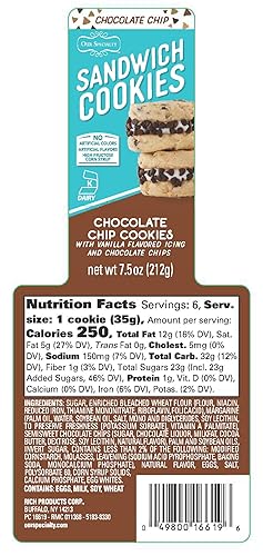 Miniatura 2 de Our Specialty Galletas sándwich con chispas de chocolate con glaseado de vainilla, enrolladas en mini chispas de chocolate, sin maní ni nueces de