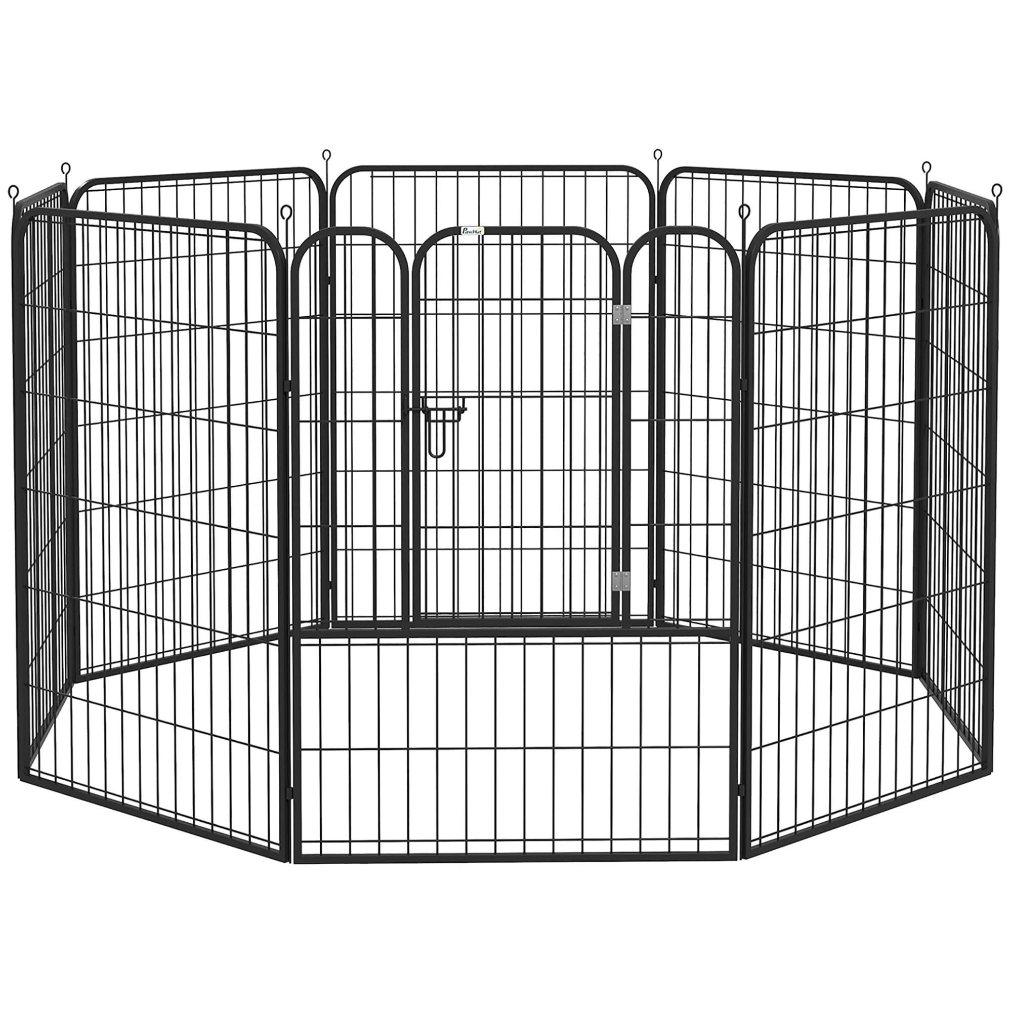 Pawhut 8 Panels Heavy Duty Puppy Play Pen For Large, Medium Dogs 100Hcm