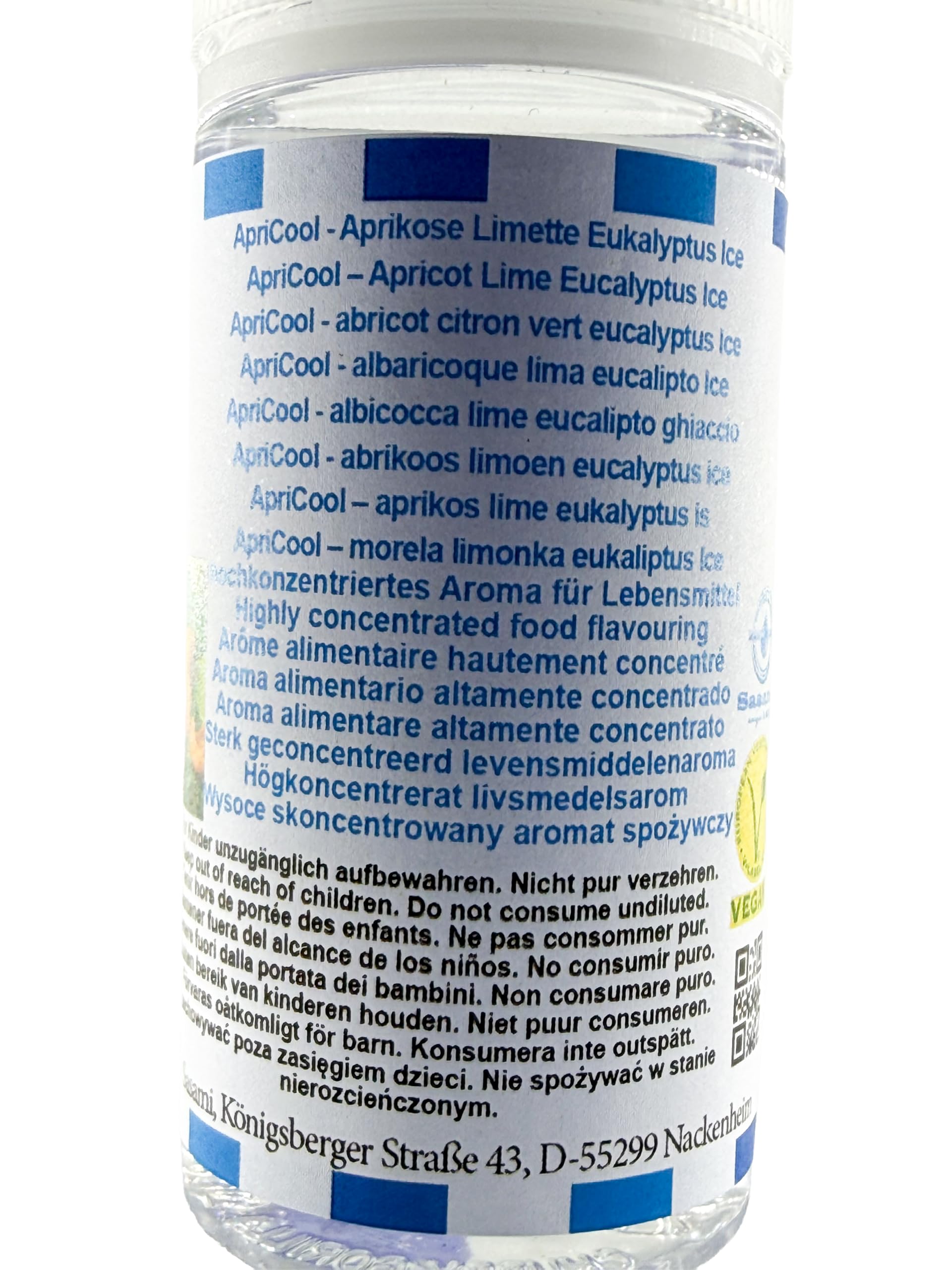 ApriCool – morela limonka eukaliptus Ice aromat koncentrat – Wegański – Sasami – 100ml