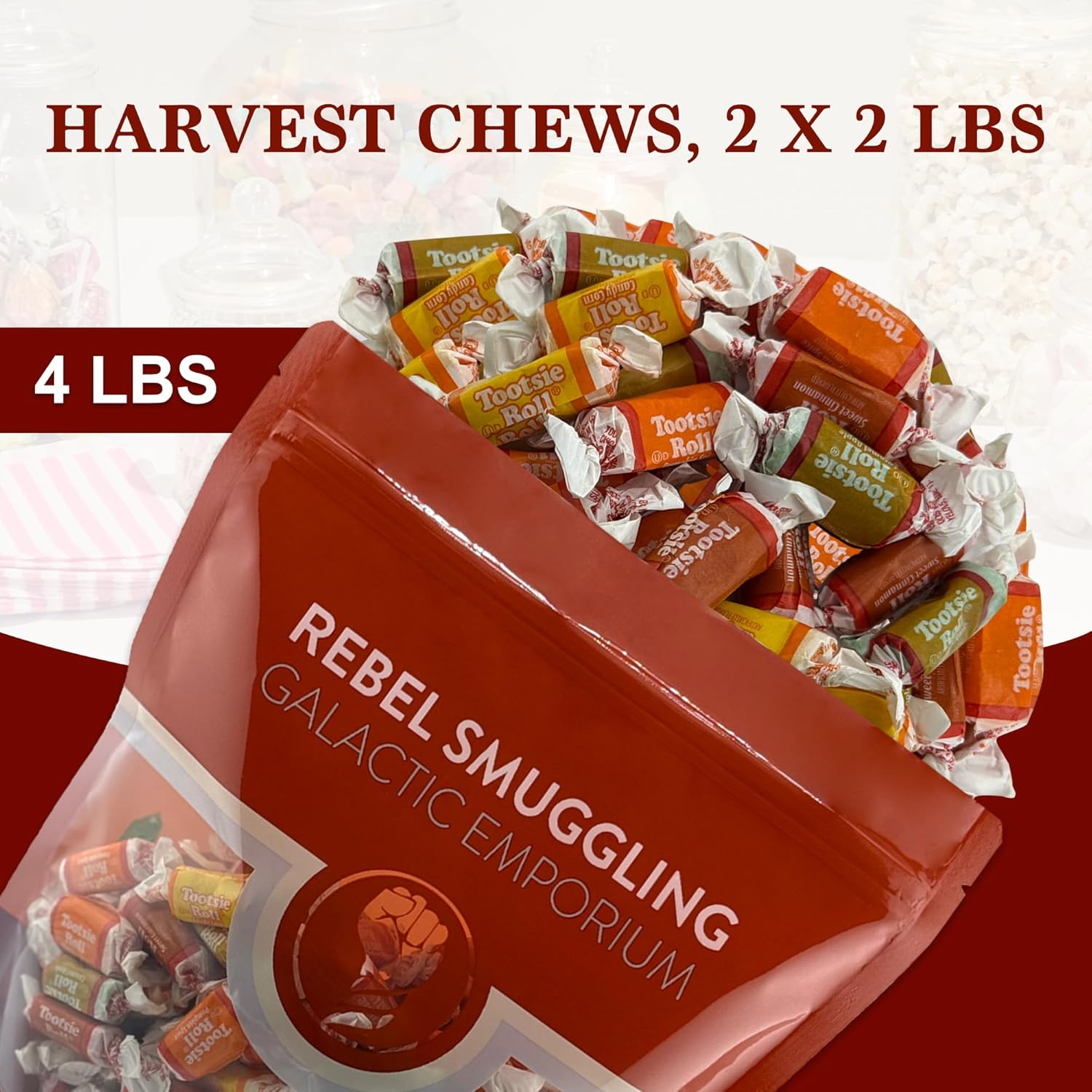 Harvest Chews Midgees Bulk 2 x 2LB Bags of Chewy Fall Candy by Rebel Smuggling Galactic Emporium (4lbs Total)