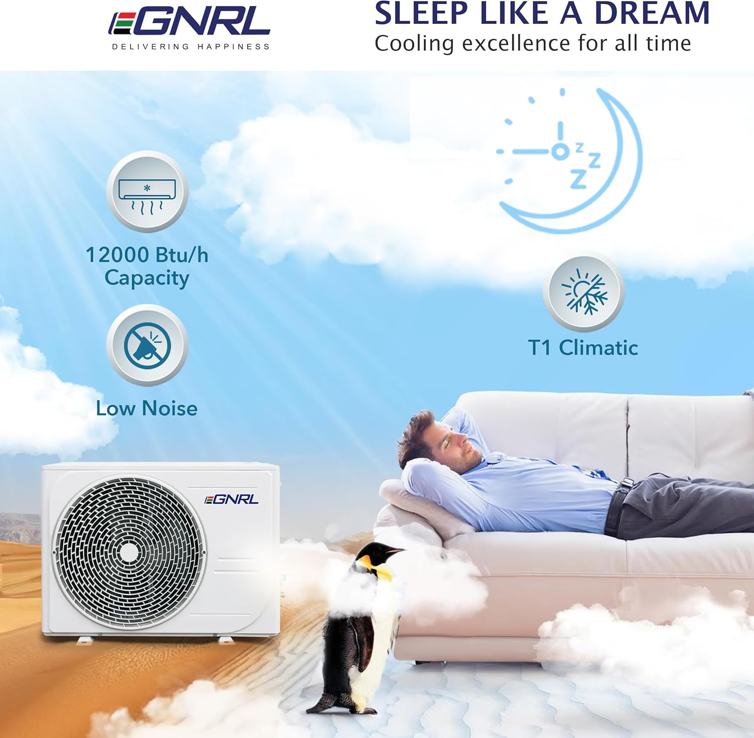 EGNRL 1Ton Split Air Conditioner EG12C | 2024