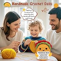 Vista 8 de Taco de croché positivo, regalo de cumpleaños para mujeres y hombres, relleno de botas navideñas, decoración festiva para hijo, mamá, papá, hermana