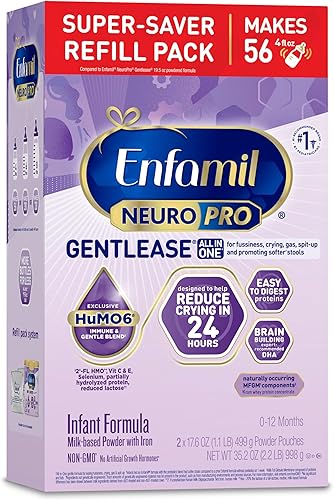 Miniatura 13 de Enfamil NeuroPro Gentlease - Fórmula para lactantes, clínicamente probada para reducir la fatiga, gases, llanto en 24 horas, desarrollo cerebral,