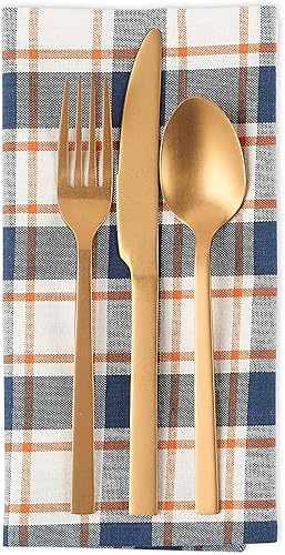 Miniatura 9 de DII Decoración de mesa de Acción de Gracias y otoño, a cuadros, camino de mesa, 14 x 72 pulgadas, calabaza y especias naranja