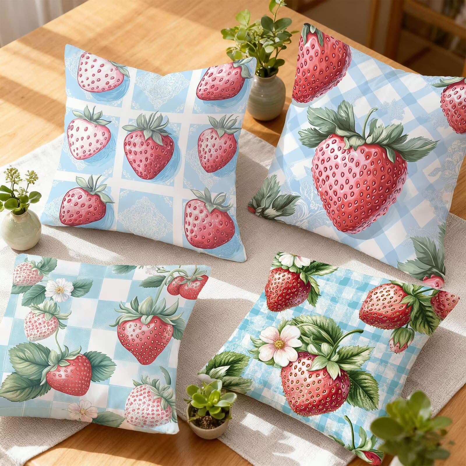 Rosa Funda Cojin 60x60 Fresa Funda Almohada 60x60 Cojines Sofa Súper Suave Fundas Cojines Decorativos Fundas Almohadas 4 Piezas Almohada Cervicales y Cuello, para Hogar Cama Salon Decoracion E - 871