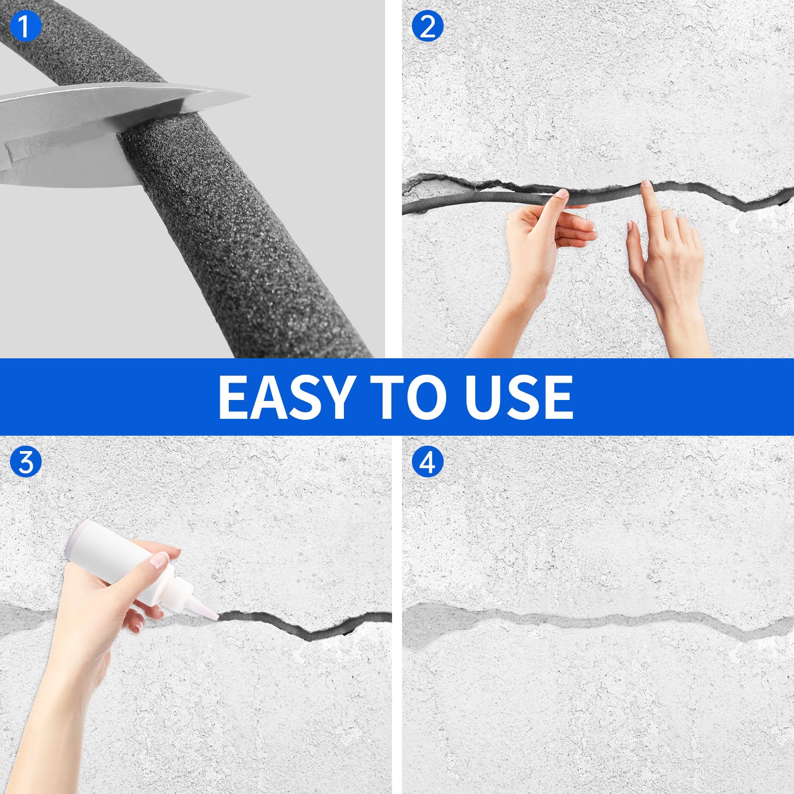 Driveway Crack Repair Asphalt Crack Filler 1/2 Inch X 40 Ft Backer Rod ...