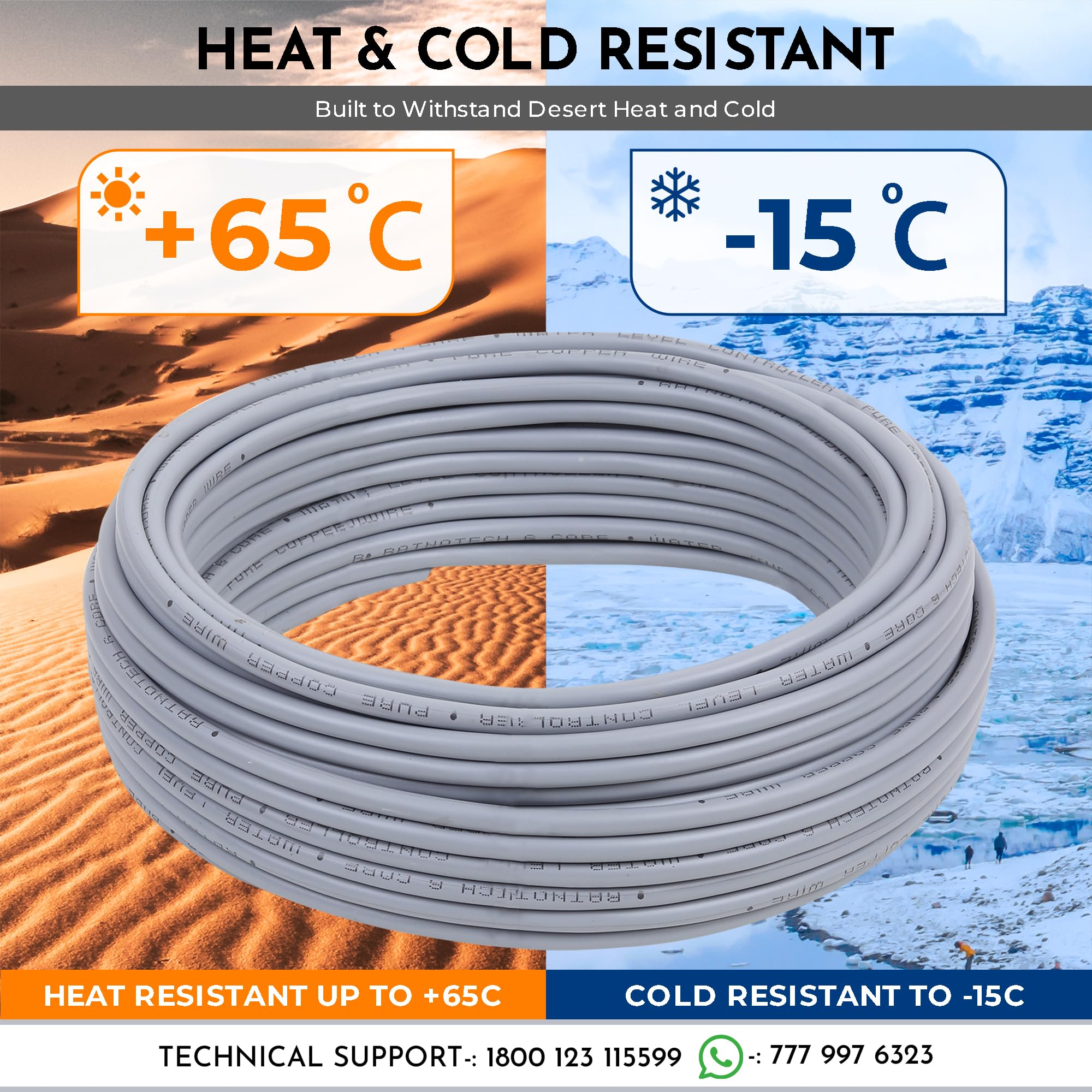 RATNOTECH 6 Core Copper Wire for Water Level Controller & Indicator (20 Meters) | Premium Tinned Multistrand Copper Cable | Virgin PVC Insulated, Color-Coded, Durable Tank & Industrial Use – Grey — Amazon image 5