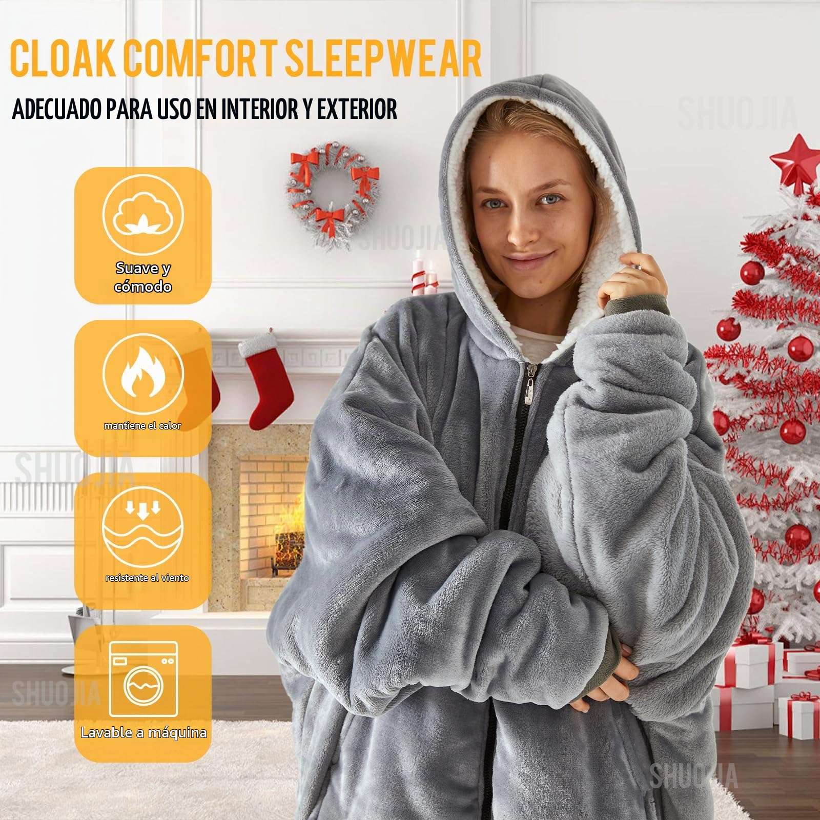 Sudadera Manta Mujer - Sudadera con Capucha Manta Hombres Y Mujeres Talla Grande Sherpa de Gran Jerse De Televisión tamaño Caliente y Esponjoso Invierno Hoodie De Manga