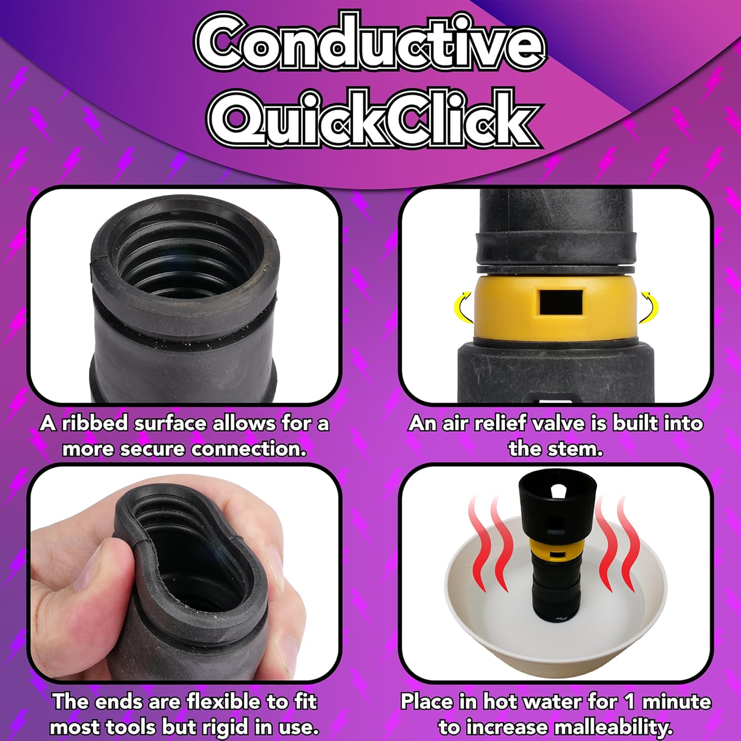 Cen-Tec Systems 95215 30 Ft. Antistatic Vacuum Hose for Shop Vacs with Expanded Multi-Brand Power Tool Adapter Set, Blue