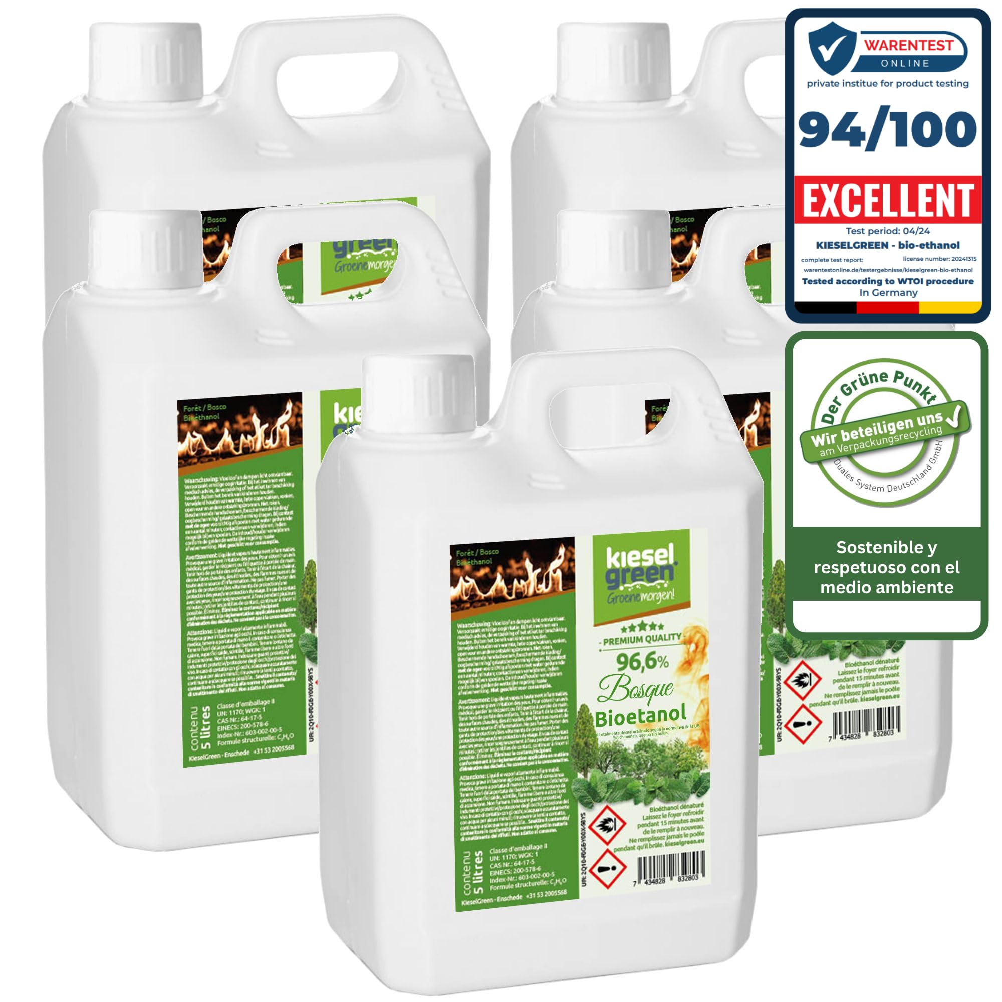 Bioetanol 25 Litros con Fragancia para Chimenea de Etanol, Muchas Variedades – Bioalcohol como Fragancia de Ambiente – Estufas de Bioetanol, Biochimenea Etanol, Ethanol (Wa25)