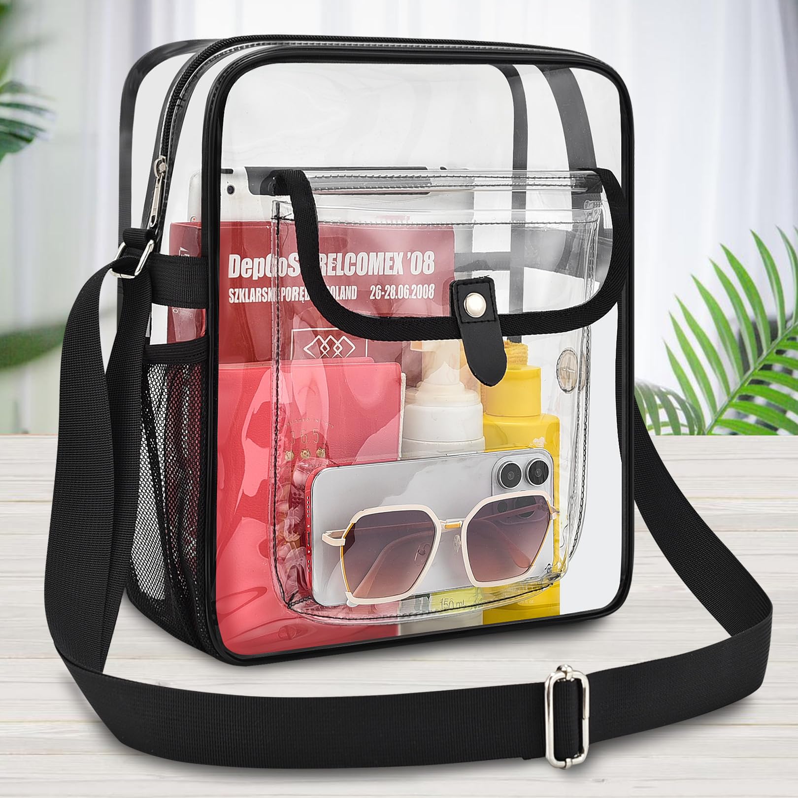 SPODEARS Clear Bag Stadium Approved Crossbody Purse, Small Clear Tote Bag for Concert Festival Work Sports Events