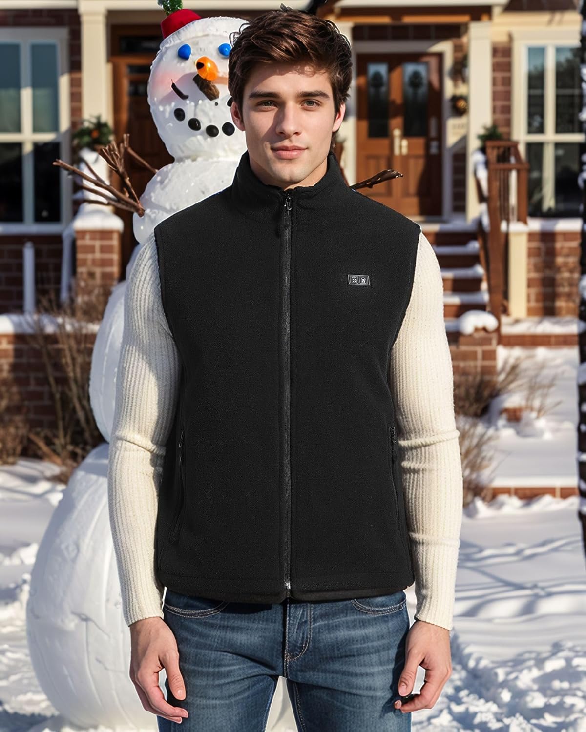 Heated Vest for Men with Battery Pack Included (No Charger), 10 Heating Zones Polar Fleece Heated Vest & Gift Box - Image 2