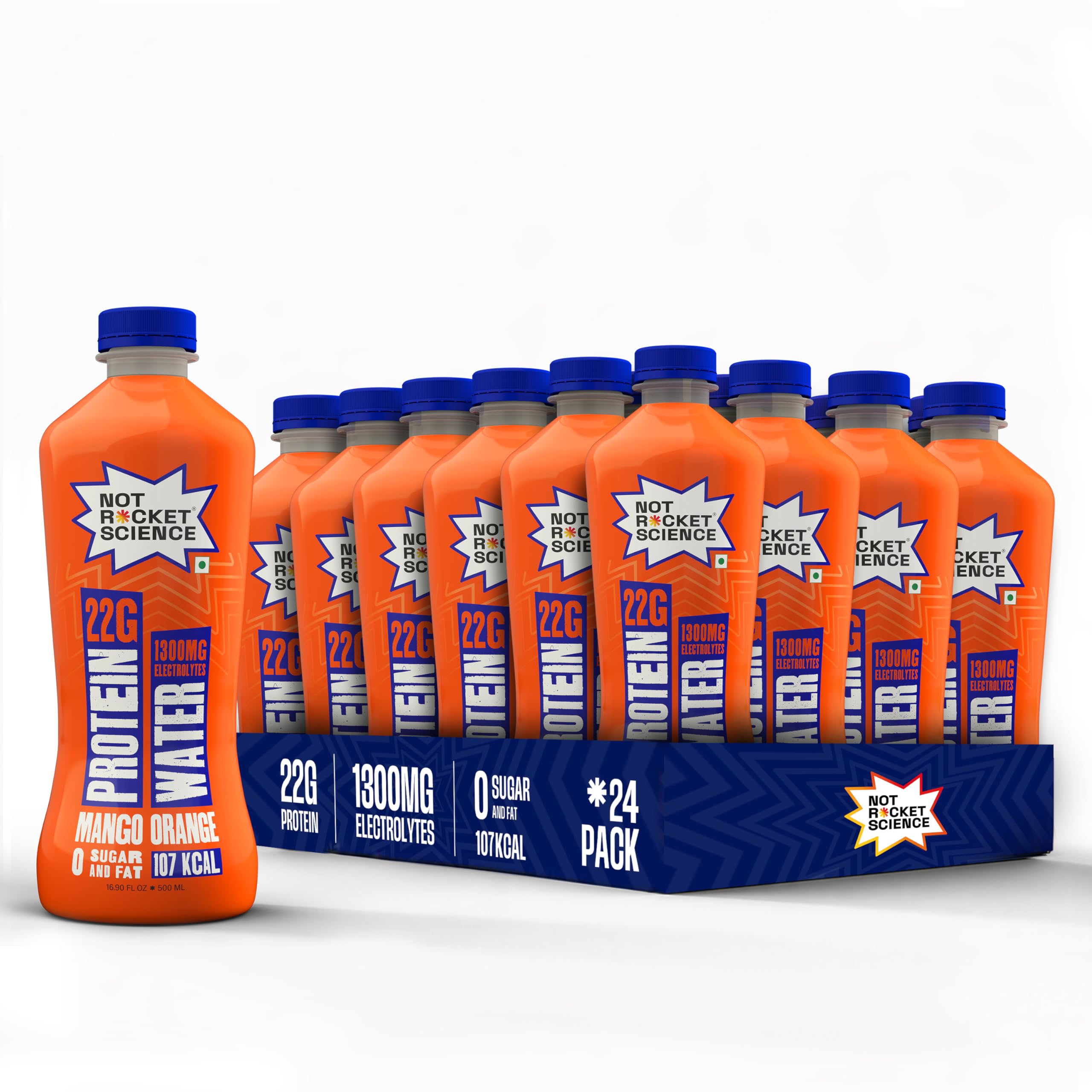Not Rocket Science Protein Water - Mango Orange | 22g Clear Whey Protein Isolate | 1300mg Electrolytes | 5g BCAAs | Zero Sugar | High Protein Drink | 500ml Pack of 12 — Amazon image 10