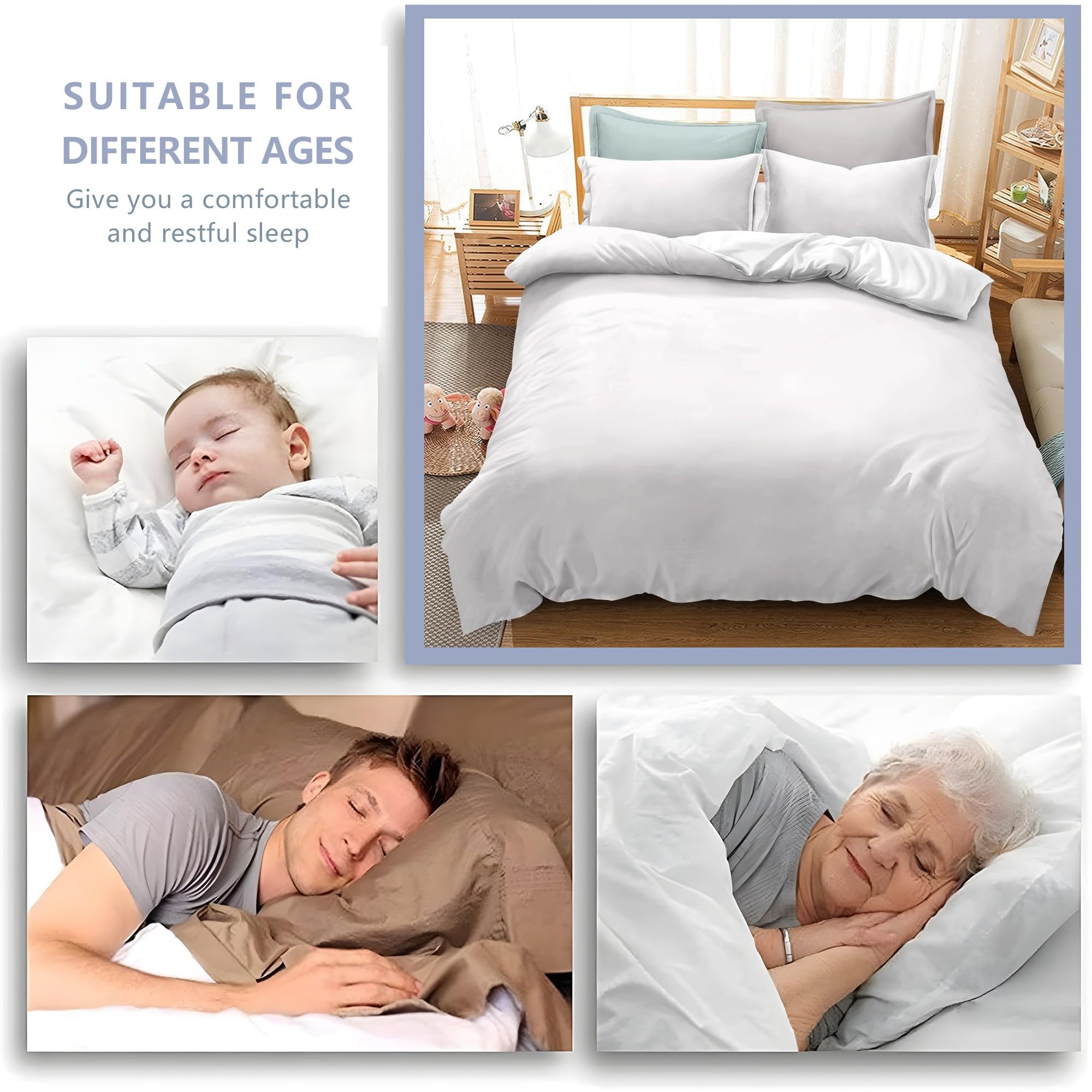 Elefante de Dibujos Animados Funda Nórdica Cama 105 Juego, Reversible Microfibra Juegos Cama Fresco e Infantil Funda Edredon 180×220 y 2 Fundas 50x75, con Cremallera, Apto Hombres y Mujeres NP256