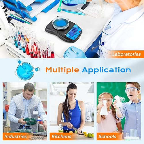 Miniatura 7 de Bonvoisin Báscula digital de laboratorio 21.16 oz x 0.00 oz Escala electrónica de precisión Pantalla LCD Balanza analítica Balanza de joyería Escala