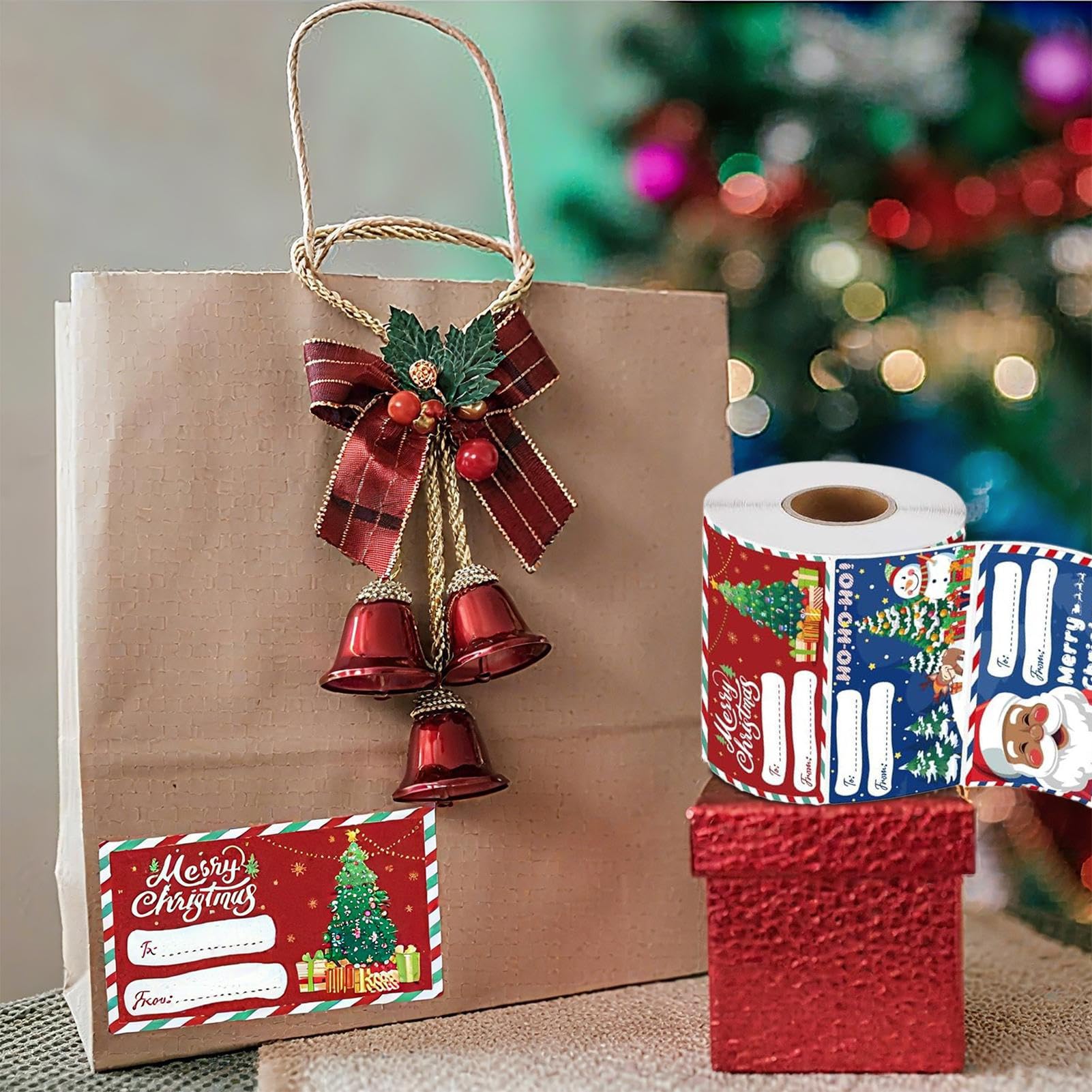 Etichette Adesive Per Natale Decorazioni Natalizie Fai Da Te | Rotolo Di Etichette Adesive Per Buste Di Natale Per Bambini Adulti Amanti Del Fai Da Te Festa Famiglia Classe Ufficio Regali