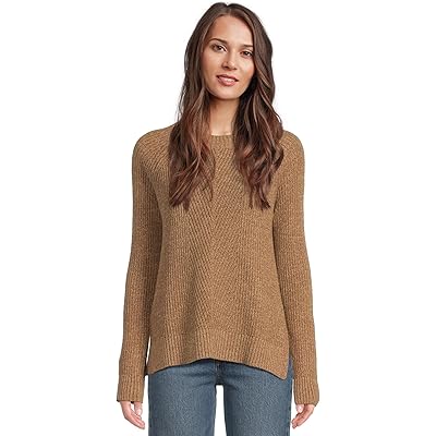 L.L.Bean Mariner Shaker Mixed-Stitch Sweater Crewneck field khaki marl