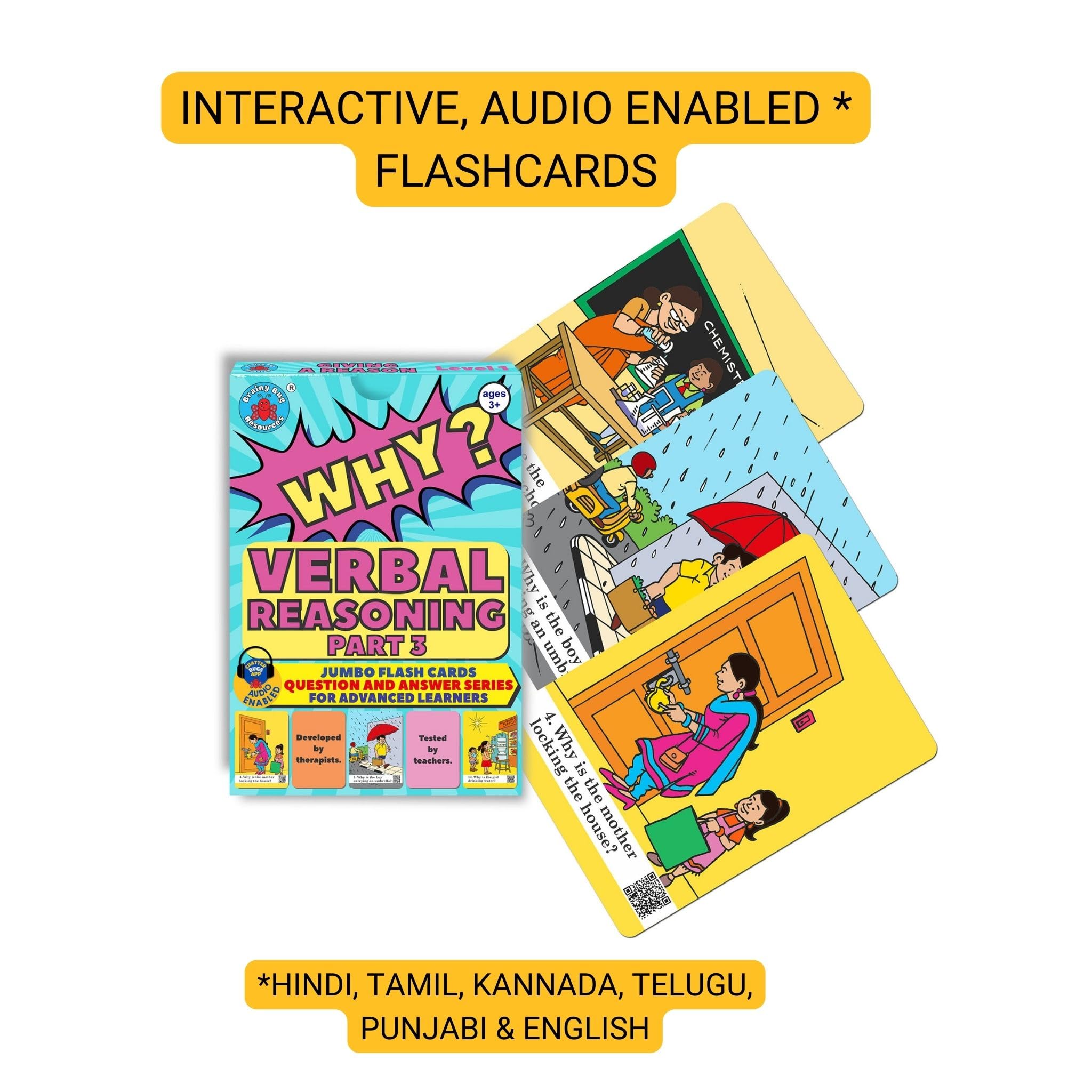 Brainy Bug Who, Where, Why & Ask Questions Flashcards | Audio | À partir de