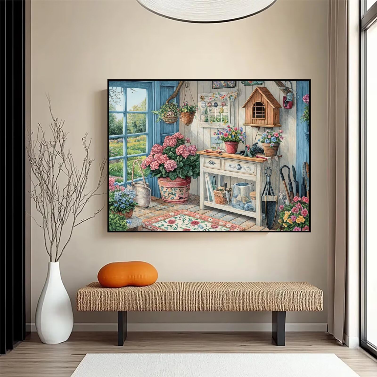 Diamond Painting Gewächshaus, Diamond Painting Erwachsene 70x90cm qw1-637
