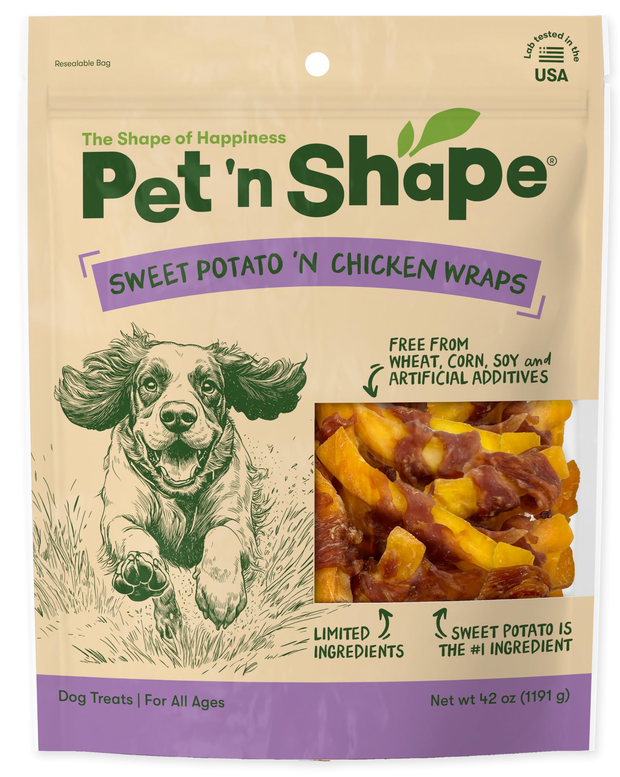 Sweet Potato Chews – Natural Chicken Wrapped Sweet Potato Dog Treats - 42 Ounce