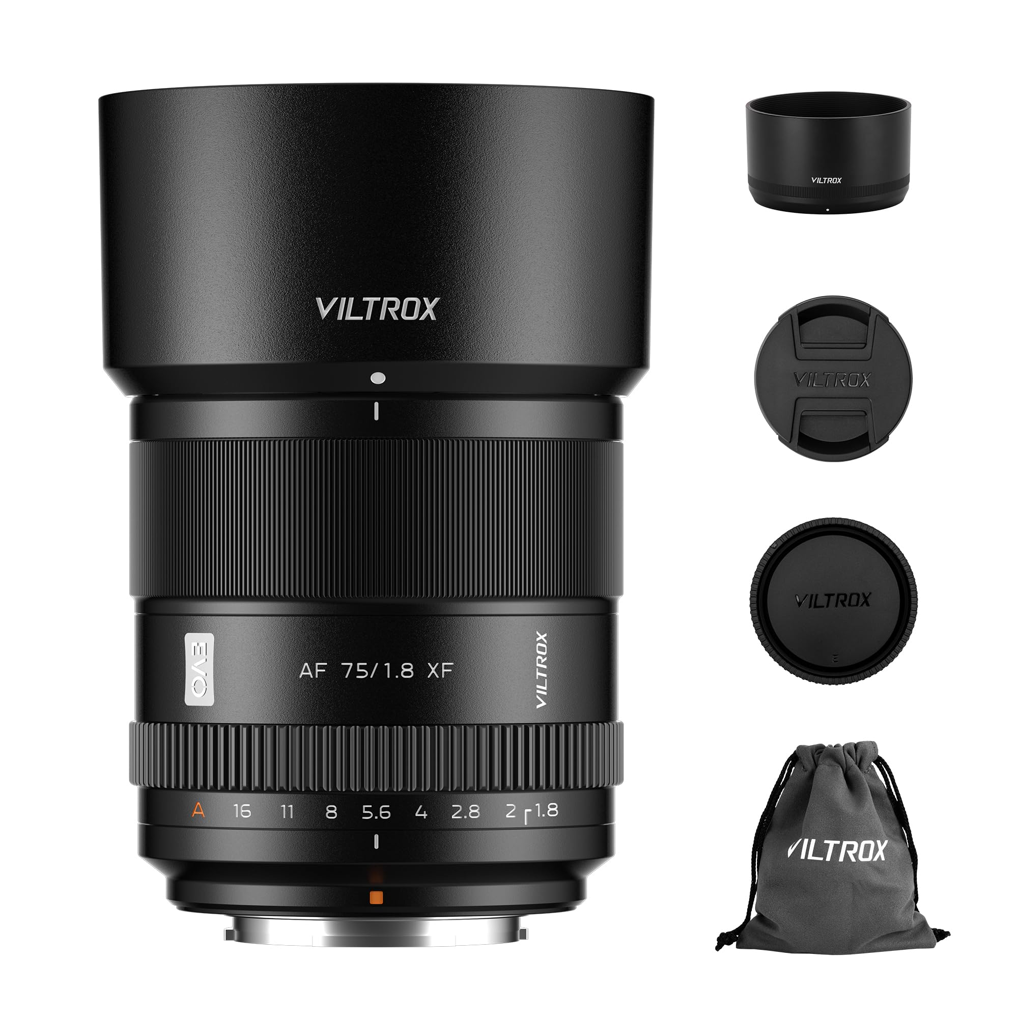 ‌VILTROX AF 75mm F1.8 f/1.8 EVO APS-C Portrait XF Lens‌ for Fuji X-Mount