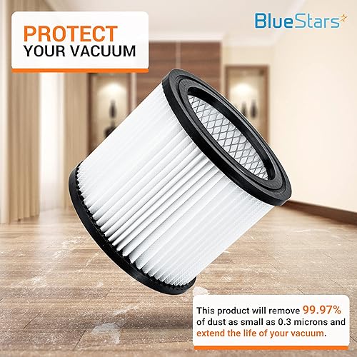 Miniatura 2 de BlueStars 9039800 Filtro de repuesto para Shop-Vac 90398, 903-98, 9039800, 903-98-00 Tipo AA Filtro de cartucho de vacío húmedo y seco - Filtro HEPA