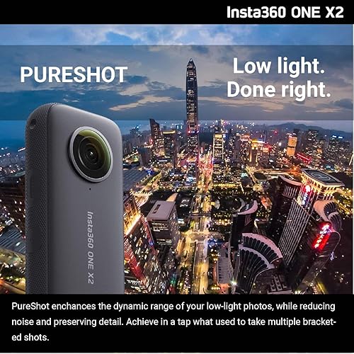 Miniatura 4 de Insta360 Cámara ONE X2 360 con pantalla táctil, video 5.7K30 360, modo de cámara frontal constante, foto 360 de 18 MP + InstaPano  El paquete