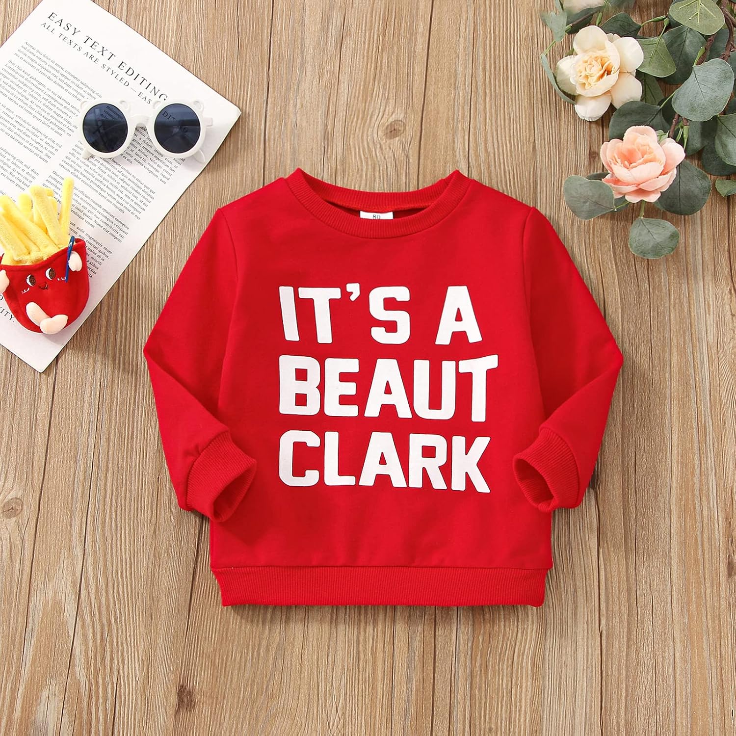 Toddler Boy Girl Cute Long Sleeve Holly Jolly Oversized Sweatshirts Infant Newborn Baby Christmas Clothes