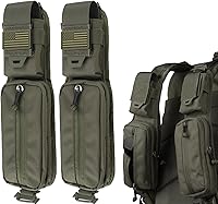 Vista 13 de WYNEX Bolsa de accesorios Molle de doble cremallera, bolsa de bolsillo para mochila, correa para el hombro, accesorio Molle, accesorios tácticos