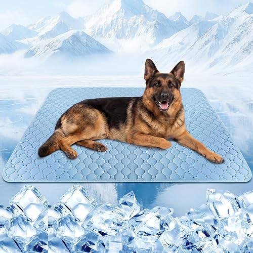 Gimars XXL Alfombra Refrescante para Perro con Superficie Fresca Ice-Silk