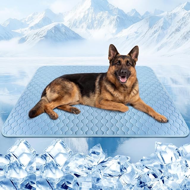 Gimars XXL Alfombra Refrescante para Perro con Superficie Fresca Ice-Silk