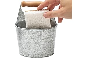 Saratoga Home Farmhouse Sponge Holder: Durable Kitchen Countertop Sponge Caddy