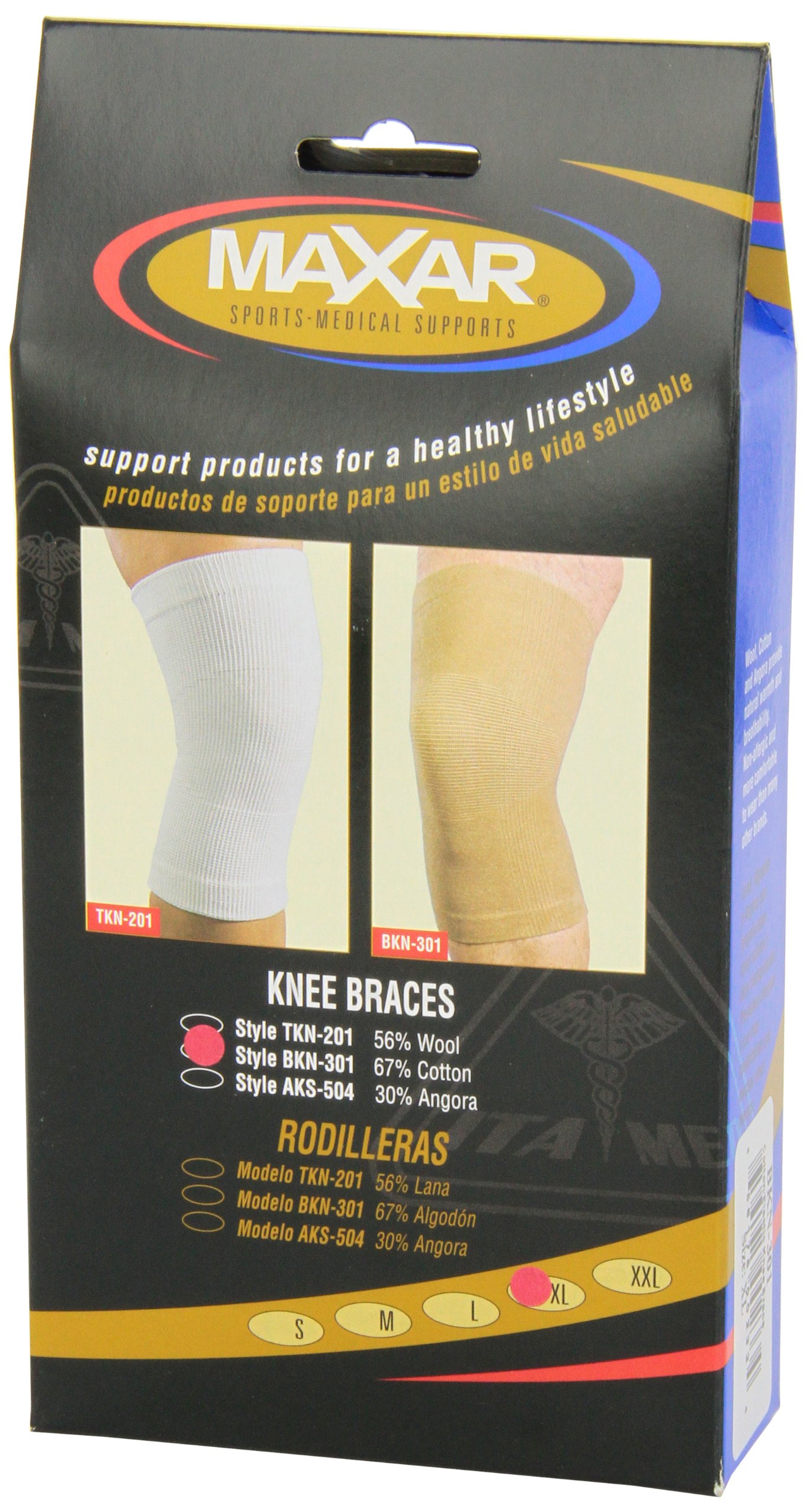 Maxar Cotton/Elastic Knee Brace (67% cotton)
