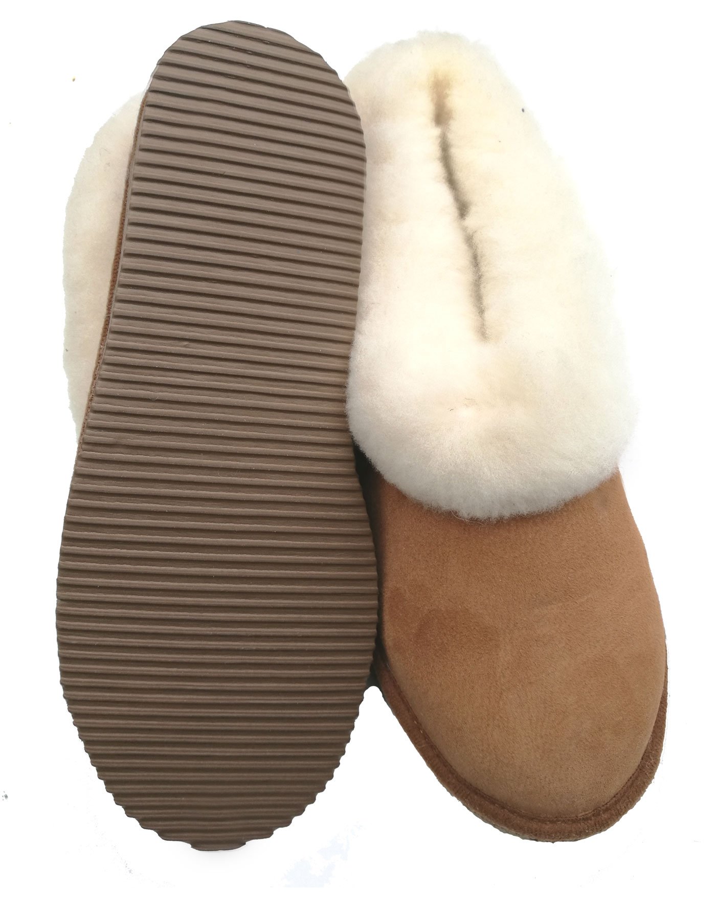 HDH chaussons femmes camel fourrés peau de mouton - tannage naturel