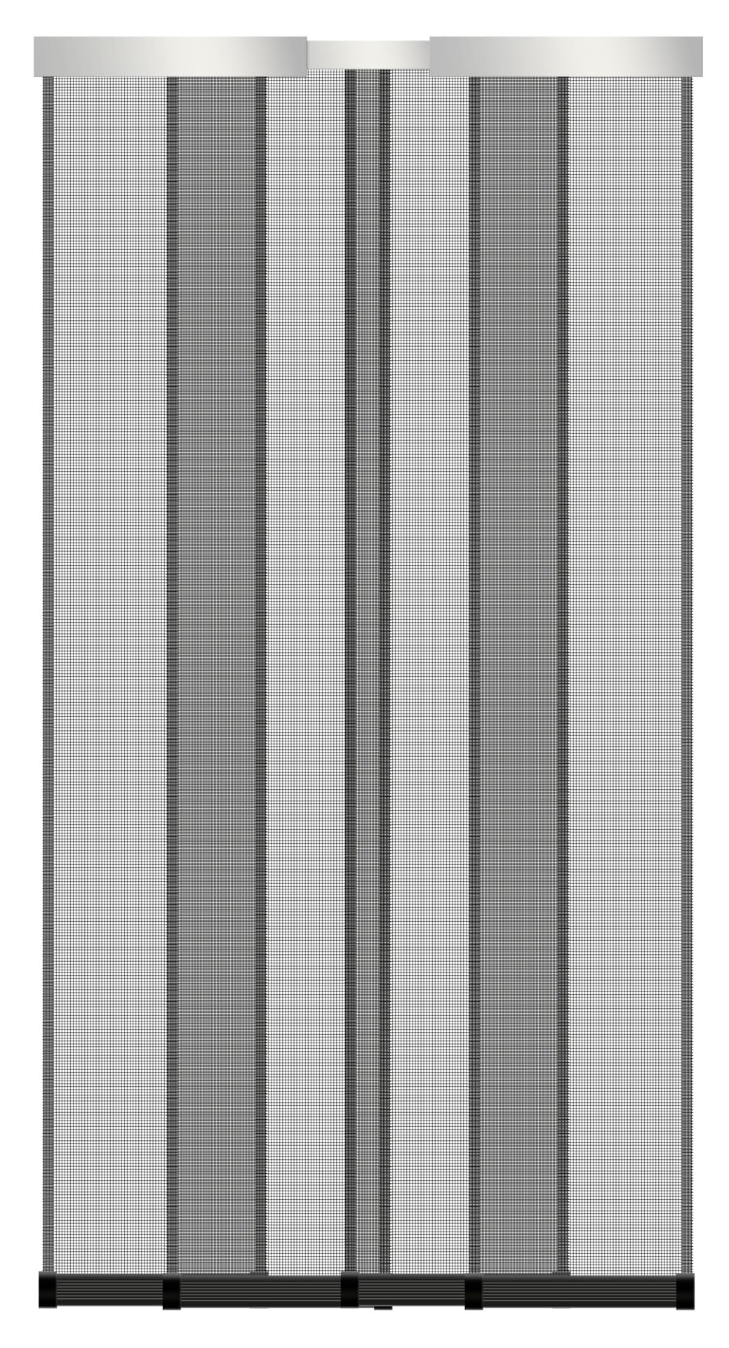Schellenberg Insektenschutz Teleskopvorhang PREMIUM, 120 x 250 cm, Anthrazit, inkl. Klettband, für Balkon- und Terrassentüren, individuell anpassbar, 50665