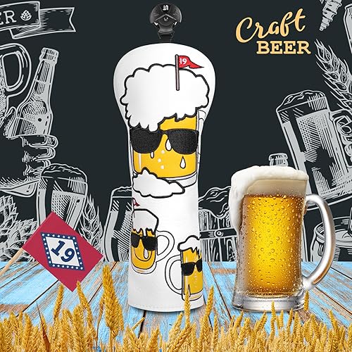 Fundas para cabezas de palos de golf, fundas de cuero prémium para conductores de Fairway (FW), madera híbrida (UT) con etiquetas de número